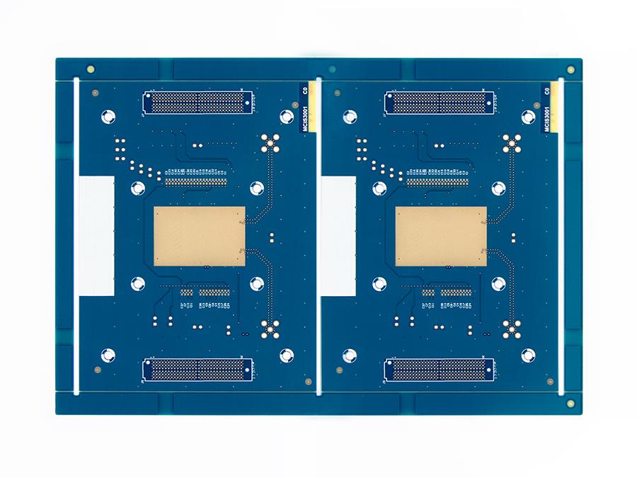 Six-layer FR4 1.6 1OZ blue oil white text nickel palladium gold